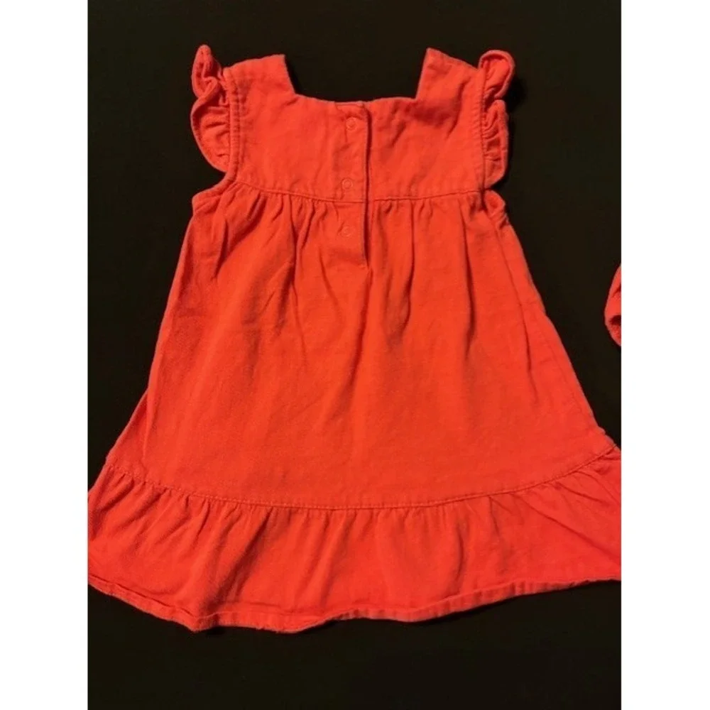 Coral colored tank dress with matching bloomers, Old Navy size 12 months
